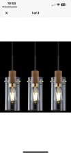 3 Pack 1 Light Modern Industrial Farmhouse Hanging Kitchen Island Pendant Lights