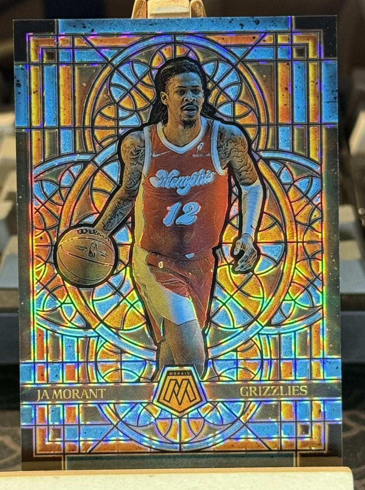 2024-25 Panini Mosaic Ja Morant #23 Stained Glass Case Hit SSP