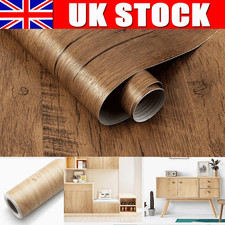 5m Oak Grain Wood Grain Wallpaper Sticky Back Vinyl Self Adhesive Furniture Wrap