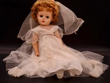 Vintage 1950's Sayco 29" Bride Doll w/ Wedding Dress -eyes open/close