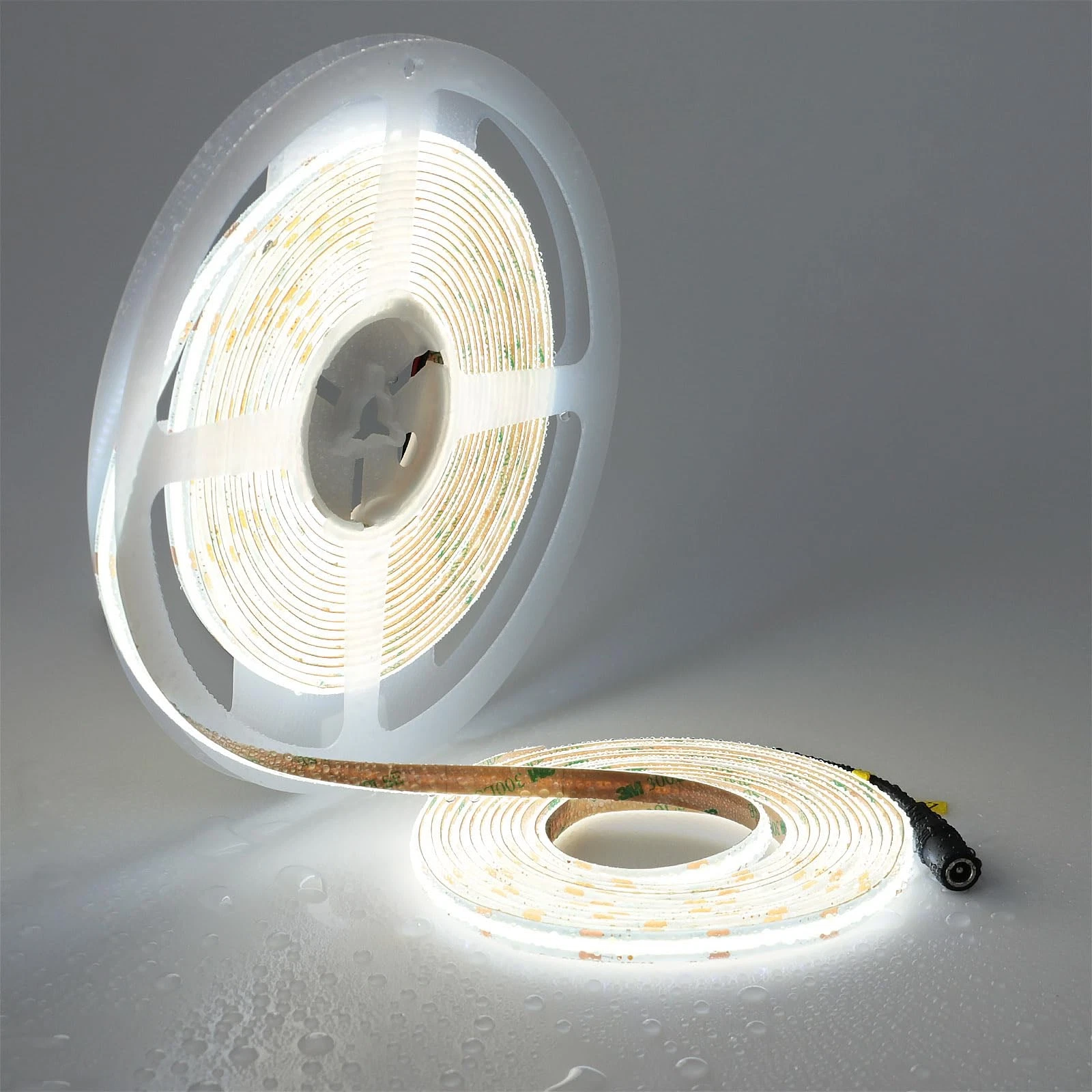 24V COB LED Strip 32.8ft Cool White 6000K Outdoor Waterproof CRI 93 Self Adhe...