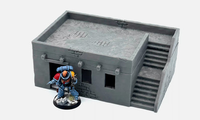 Wüste einstöckig mit Treppen Landschaft Grimdark Wargaming SciFi Gelände Ork