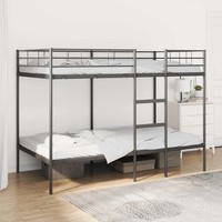 Vidaxl Etagenbett Ohne Matratze Schwarz 100X200 Cm Stahl Neu