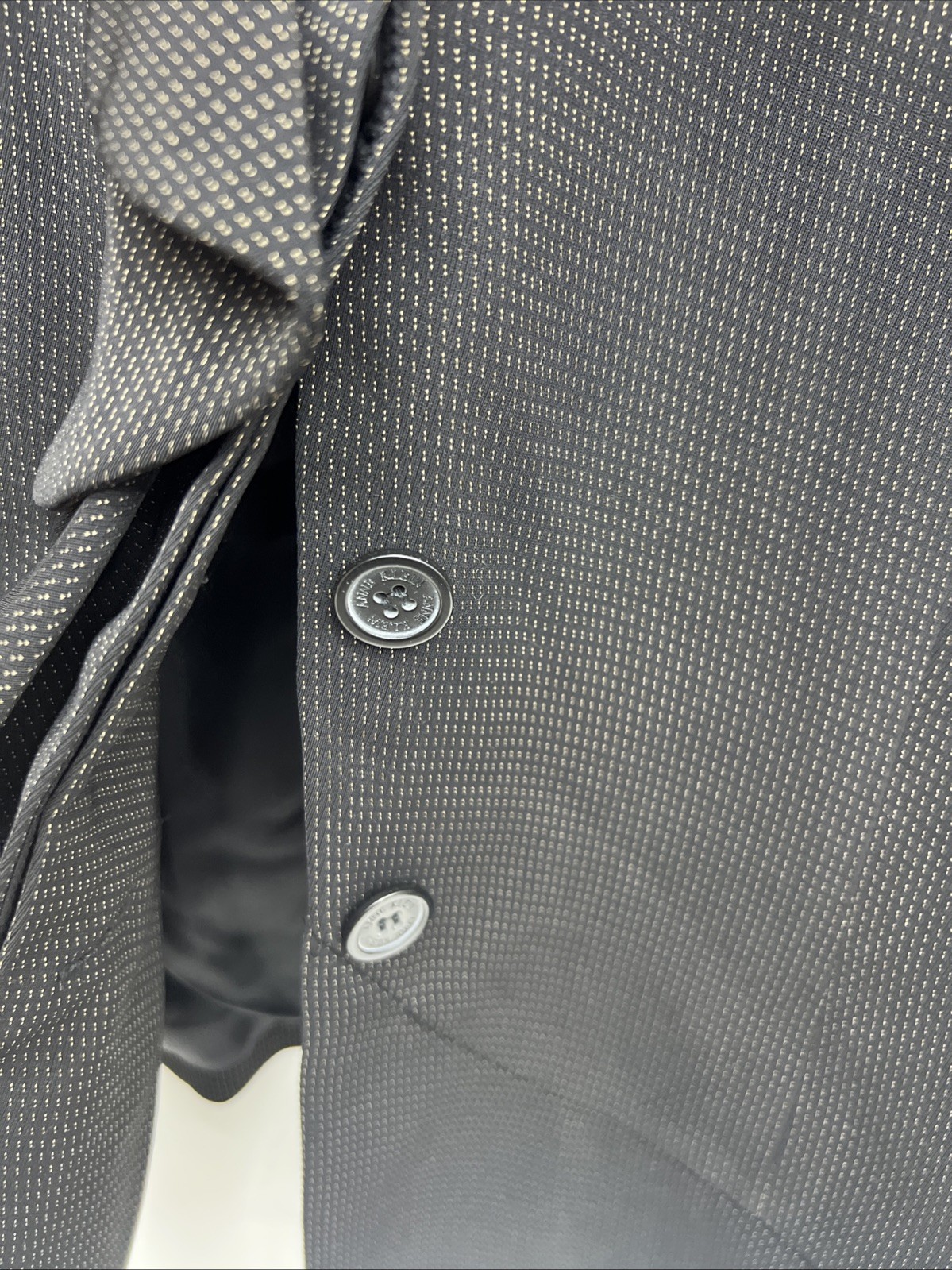 Anne Klein Zigzag Ruffled Button Black Blazer Jac… - image 2