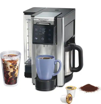 Hamilton Beach FlexBrew Advanced 5-in-1 Coffee Maker Single Serve & Carafe Machi