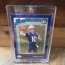 2024 Panini Donruss Optic - Rated Rookie Drake Maye #229 Purple Shock Prizm (RC)