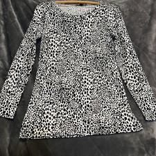 Living Doll Leopard Print Light Weight Sweater Made In USA Spring L