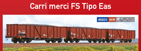Acme 45031 Set Von 3 Wagen EAO Mit Kohleladung-image