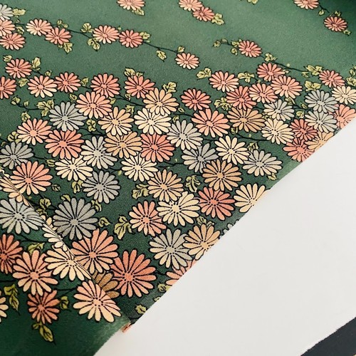 UnUsed Flower in Breeze #A1 14x40 Vintage Japanese Kimono Silk Fabric RT37 - Picture 3 of 8