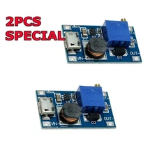 2pcs DC-DC Micro-USB Step Up Boost Module 2-24V IN 5-28V Output Power Converter
