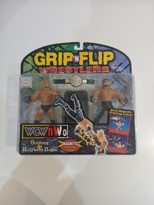WCW Grip N Flip Wrestling Figuren Goldberg & Hulk Hogan Originalverpackt Toy Biz