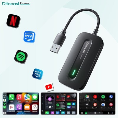 OTTOCAST Play2Video EXPRESS AI Box YouTube Netflix Wireless CarPlay Android Auto