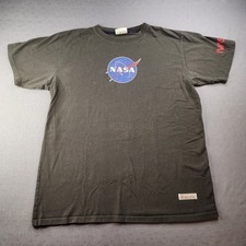 Red Canoe NASA Graphic T Shirt Mens L Vintage Style Cotton Made in USA Grey