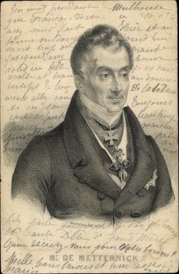 Ak Diplomat Klemens Wenzel Lothar von Metternich, Portrait - 4085928