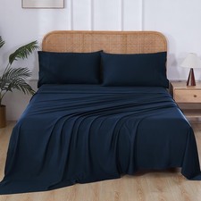 100 Bamboo Viscose King Sheet Set, 400 Thread Count, Cooling Sheets for Hot ...