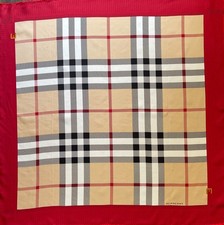 Unisex Burberry Silk Scarf House Check Beige ...