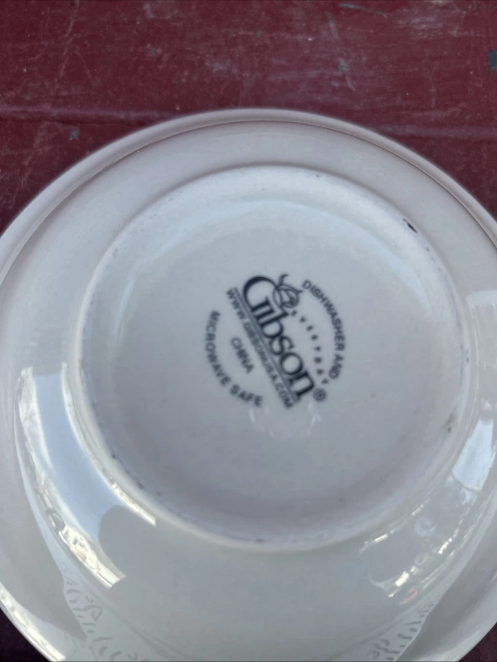 "JUEGO 8 cuencos de cereal vintage Gibson Designs ROYAL DUCHES AZUL 6 5/8""D azul jaspeado" Foto 4 de 4