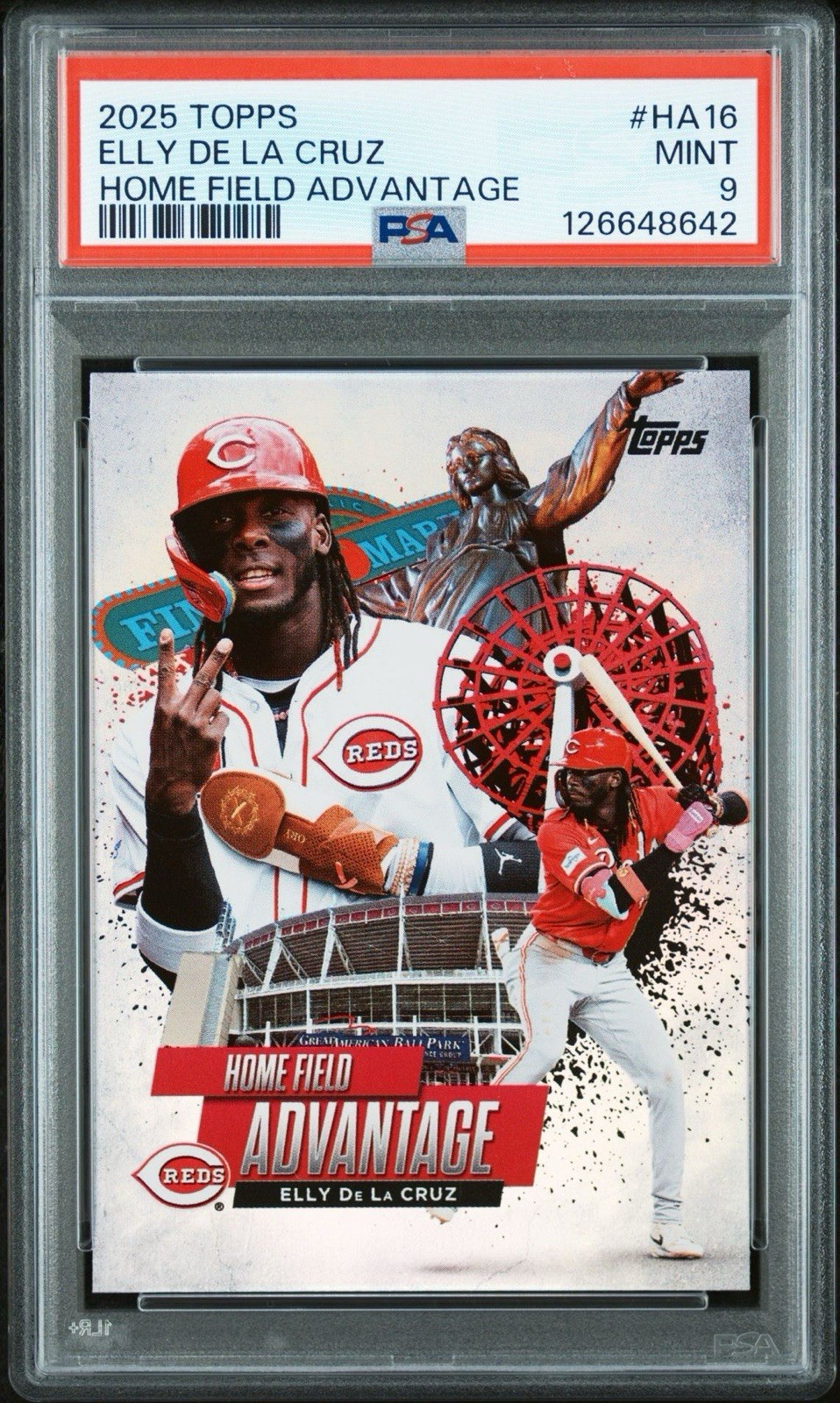 2025 Topps ELLY DE LA CRUZ Home Field Advantage #HA16 PSA 9 CINCINNATI REDS