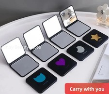 Portable Hand Mirrors Double-sided Compact Mirror Pocket Cosmetic Mirror Foldabl