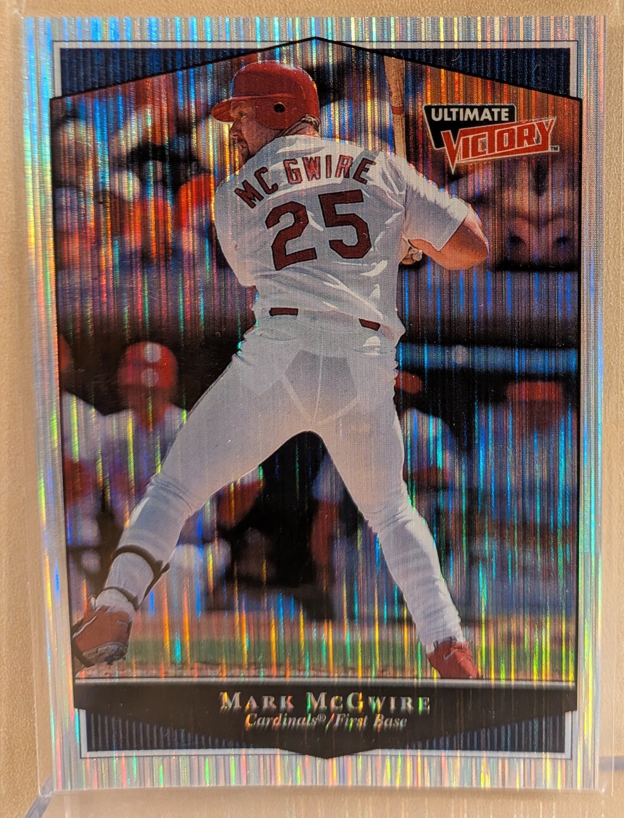 1999 Ultimate Victory COLLECTION  #89 Mark McGwire RARE RAIN REFRACTOR PARALLEL