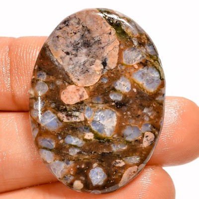 100% Natural Que-Sera Agate Oval Shape Cabochon Gemstone 34 Ct 34X24X4mm A-37070