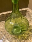 Rare Vintage 1970's MCM Blenko Glass Bubble Decanter Olive Green — photo 7