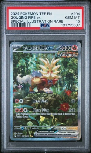 Pokemon Gouging Fire Temporal Forces EX 204/162 Special Illustration Rare PSA 10