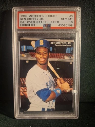 1989 Mothers Cookies Ken Griffey Jr #3 PSA 10 Bat Shoulder Seattle Mariners
