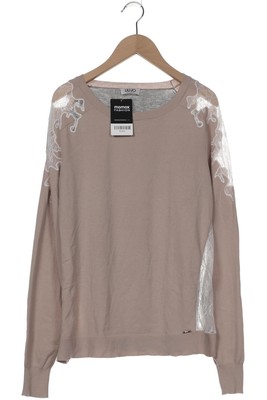LIU JO Pullover Damen Strickpullover Strick Oberteil Gr. M Beige #hhcw3x2