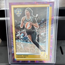 2025 Panini Donruss WNBA Angel Reese #71 purple laser / 99 Chicago Sky