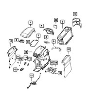 Genuine Mopar Console Armrest 7fa61lv5ac