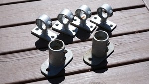 Speed Rail Fitting, Base Flange & Wall Offset, Malleable Iron, 1.75 In Pipe Size