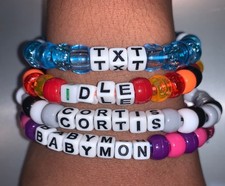   NEW Handmade Beaded Bracelets with Letter Beads 4pk 