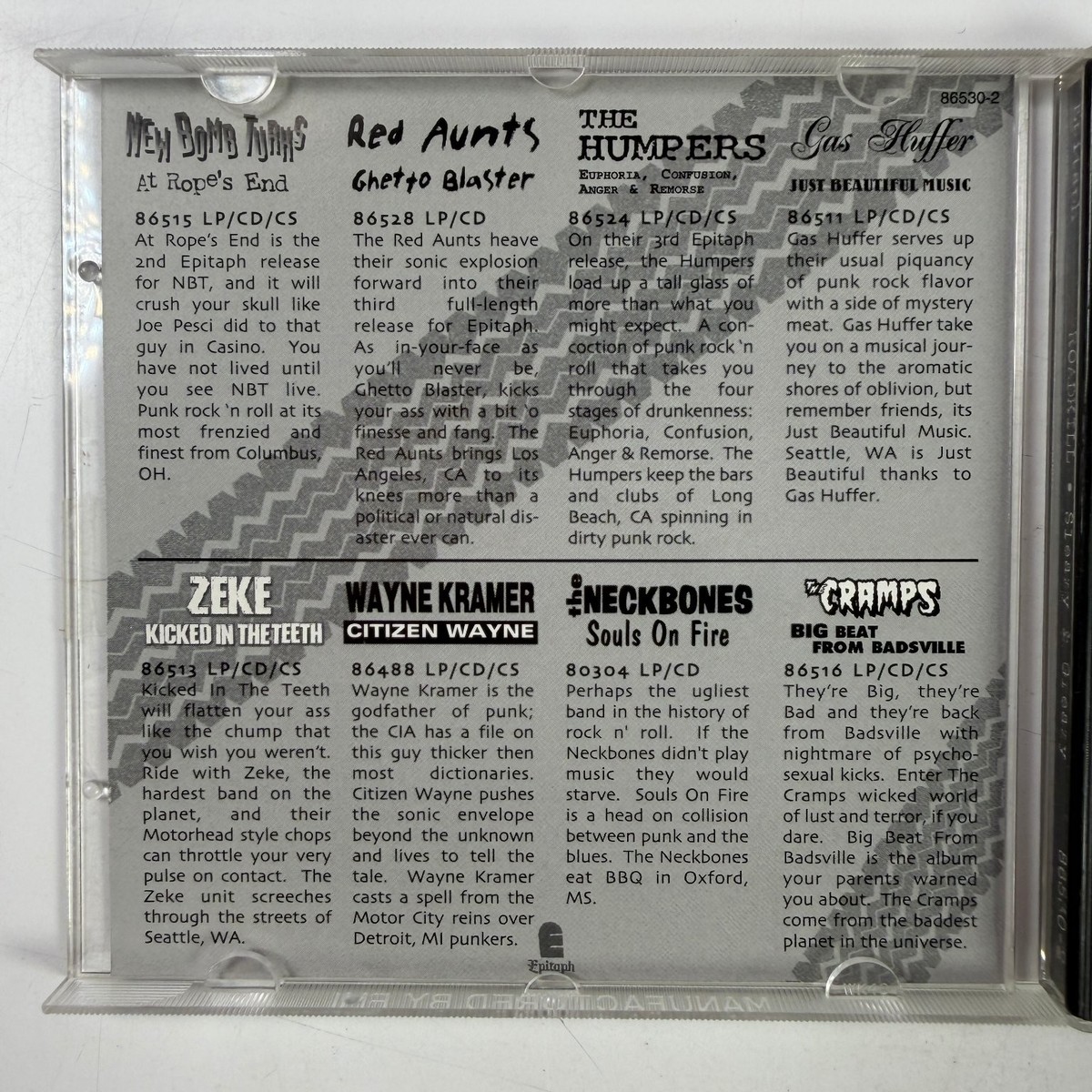 Roadkill A Sleazy Greazy Compilation CD 1998 Punk Rock Epitaph