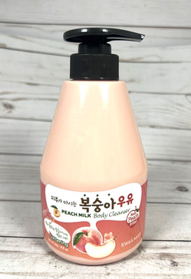 Kwailnara Welcos Korean Peach Milk Body Wash Cleanser Shower 19.75oz Pump 10/26
