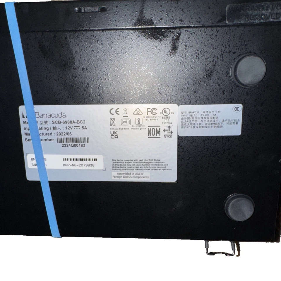 Barracuda Aewin SCB-6988A-BC2 Black 5 Ethernet Ports USB 3.0 Firewall Appliance - Image 3 of 4