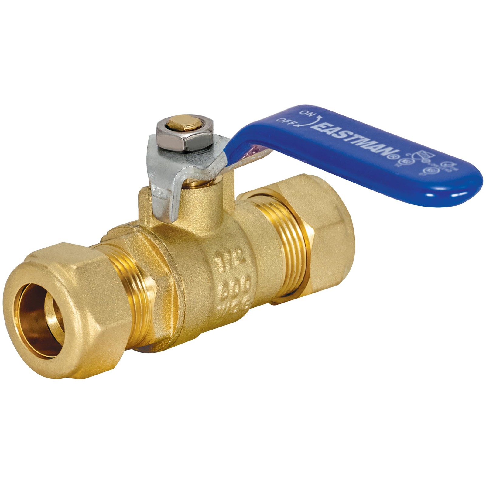 1/2 Inch Compression Heavy Duty Full Port Ball Valve, Brass Plumbing Fitting, 20