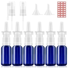 Nasal Spray Bottle, 6 Pcs 30ML/1oz Glass Refillable Continuous Fine Mister Sp...
