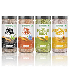 Seeds Combo 800gm Pack of (200g*4)|Combo of Chia, Flax, Pumpkin, Sunflower seeds 87.45 per kilo