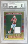 6035 Patrick Mahomes II 2017 Panini Donruss Optic Rookie Threads Patch RC BGS 9
