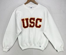 Vintage 80s/90s USC Trojans Crewneck Sweatshirt Russel Athletic Size Small Flaws