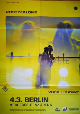 POST MALONE  2019 BERLIN - orig. Concert Poster - Konzert Plakat - DIN A1 - F/N