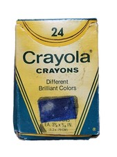 Vintage Binney Smith Crayola Crayons Box of 24 Made In The USA USED READ