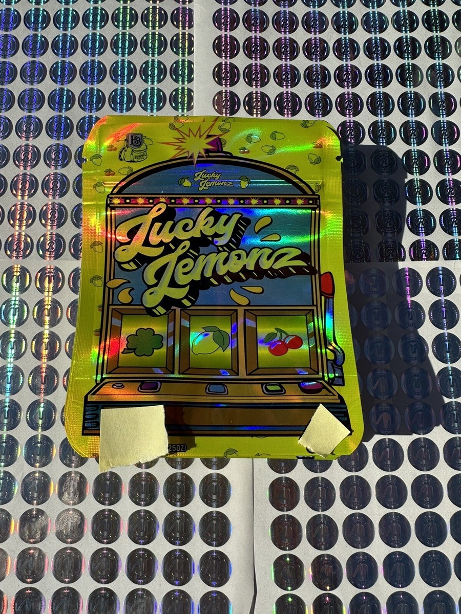 25 Count - 3.5 Gram Mylar Bags - Food Storage - ( Lucky Lemons