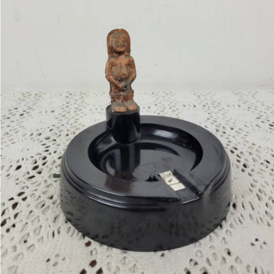 Vintage 1971 Wee Wee Peeing Fireman Freed Novelty Inc Funny Ashtray 1970s