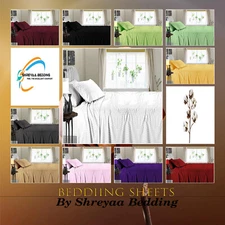 Noble Egyptian Cotton Flat Sheet+2 Pillow Case King Select TC All Stripes