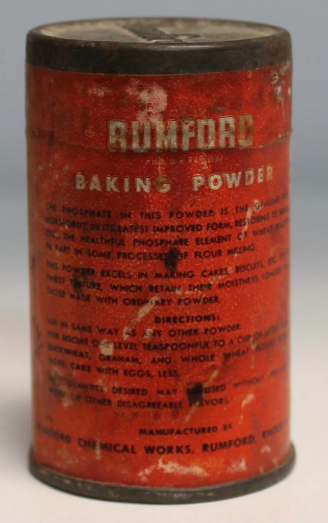 Rumford Baking Powder Midget Size Empty Tin Rhode Island eBay