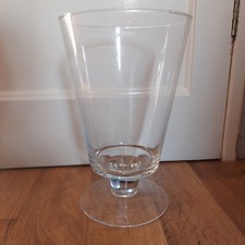 Image of NEW.NEXT.LARGE 30 CM CLEAR GLASS CONICAL SHAPE FOOTED DISPLAY VASE