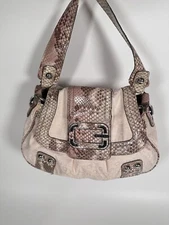 Guess Shoulder Bag Chester Iconic Y2k Purse 11127030 Pink Handbag Faux Snake