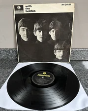 LP VINYL THE BEATLES WITH THE BEATLES PMC 1206 UK 2ND PRESS KT TAX CODE VG+/VG